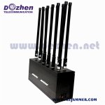 12 Channels 60W High Power 2g/3G/4G/5g/WiFi/VHF Blocker, Indoor Desktop Adjustable Signal Jammer,