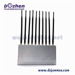 10 Bands Powerful 3G 4G 5G Cell phone UHF VHF WiFi Signal Jammer 24 watt Indoor use