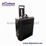 Brief Caes Portable Mobile Signal Jammer 30-200m Range 350W 7 Bands For SWAT Team / Police