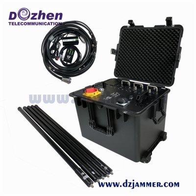 Briefcase Shape IR Laser Telescope Long Distance Jamming 300W 6 Bands Uav Drone Signal Jammer