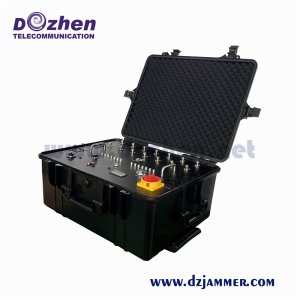Portable Bomb Mobile phone Signal Jammer 10 Bands RF Bomb VIP Convoy Protection GSM 3G 4G Jammer 500Watt