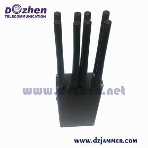 WiFi 3G Mobile Phone Blocker 8 Antenna 3600mA/h Li- ion Battery 8 Watt