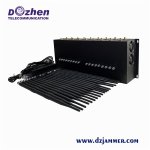 RF Signal Jammer Blocking 4G 5g GPS 315/433MHz with 16 Channels device to jam cell phone signals