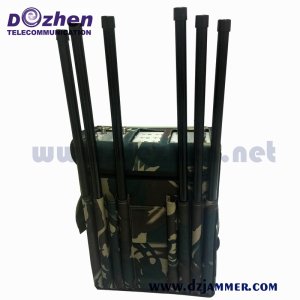 Backpack 80W Jammer Signal Blocker 6 Bands , Army Electronic Signal Jammer