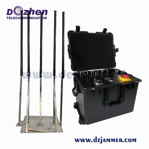 8 Bands Jamming Range 1000-3000+ Meters 5.8GHz / 2.4GHz ,GPS Jammer Drone jammer Max 185W