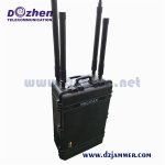 Four Bands WiFi & Bluetooth, GPS L1, WiFi 5.8g 95W Uav Anti Drone Jammer