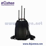 Manpack Type Portable 5 bands Omnidirectional antenna Cell Phone Jammer 2G / 3G / 4G With High Capacity Battery 150 Watt
