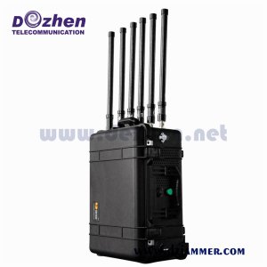 6 Bands 300Watt VHF UHF Portable Signal Jammer Multi Band For Military / VIP Vehicle Convoy Protection