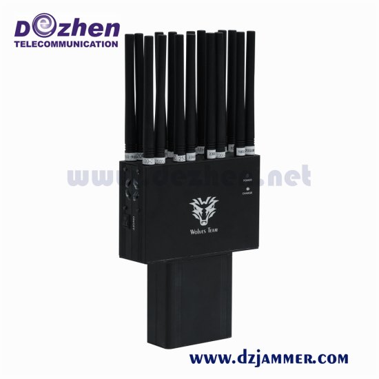 16 Antenna 16 Watt 5G Jammer Handheld 3G Cell Phone Signal Jammer