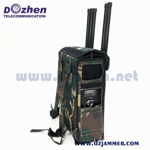 3G 4G 5g Backpack Jammer 5 Bands High Power GPS WiFi 5.8g Drone Signal Jammer 90 Watt