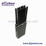 Remote control WiFi GPS GSM 3G 4G 5G LTE Cell Phone Signal Jammer 12 Antenna Handheld Portable 12 Watt