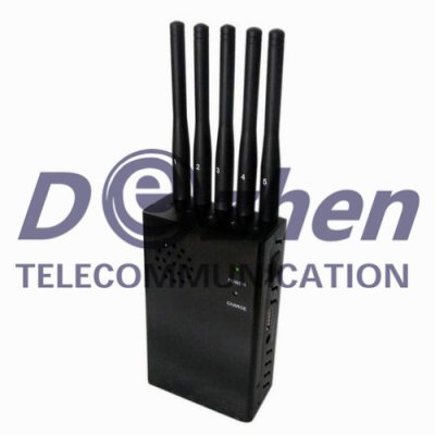 5 Antenna 5 watt Portable Mobile Phone and GPS Jammer