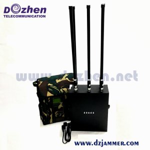 90W Military Waterproof High Power 5 Bands GPS WiFi5.8g Drone Signal Backpack Jammer