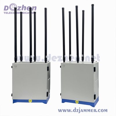 Professional Outdoor Signal Jammer Heavy-Duty Waterproof Omni-Antenna High Power Full-Band Signal Blocker