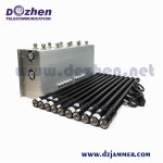 10 Bands 200W Customized Jammer GSM CDMA 3G 4G 5g WiFi GPS VHF UHF Lojack