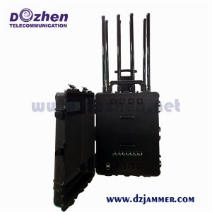 GPS WiFi 2.4G 250W 8 Bands Portable Signal Jammer With Power Sup