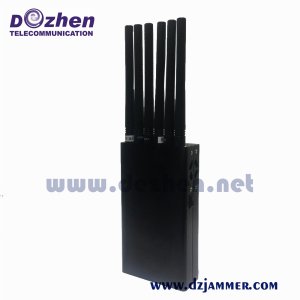 6 Bands Black Portable High Power 6 Watt 3G 4GLte Mobile Phone Jammer