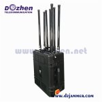 Brief Caes Portable Mobile Signal Jammer 30-200m Range 350W 7 Bands For SWAT Team / Police
