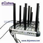 20-6000Mhz High Power Cell Phone Signal Jammer 330 Watt Portable Waterproof Vehicle Bomb Jammer 12 Bands