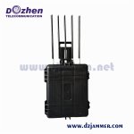 Four Bands WiFi & Bluetooth, GPS L1, WiFi 5.8g 95W Uav Anti Drone Jammer