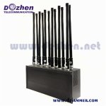 Newest WiFi GPS 4G 5G Cell Phone Signal Jammer 12 channels 36W Mobile Phone jammer