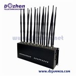 RF Signal Jammer Blocking 4G 5g GPS 315/433MHz with 16 Channels device to jam cell phone signals