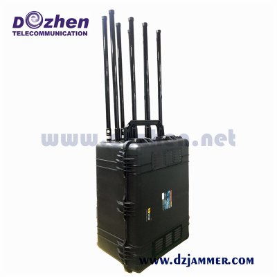 GPS WIFI 200M 6 Channels 90W Drone Frequency Jammer